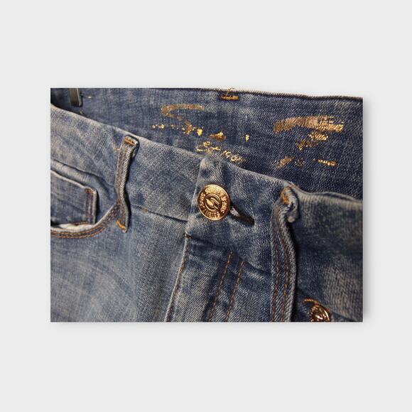 Women's Seven7 Tummyless High Rise Skinny Blue Jeans Size 14 - Picture 6 of 11